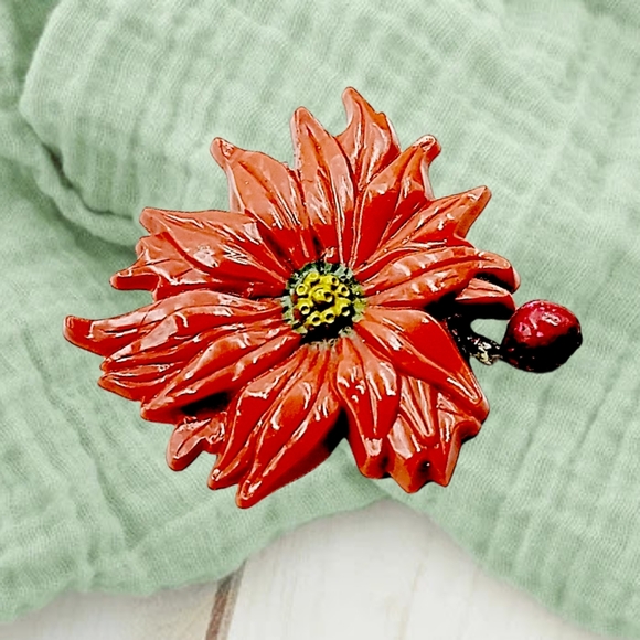 🌲10/$20.~Orange Colors Brooch - Picture 2 of 4